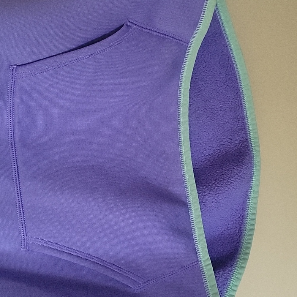 Under Armour Purple Pullover Hoodie with Aqua Logo - Picture 3 of 5